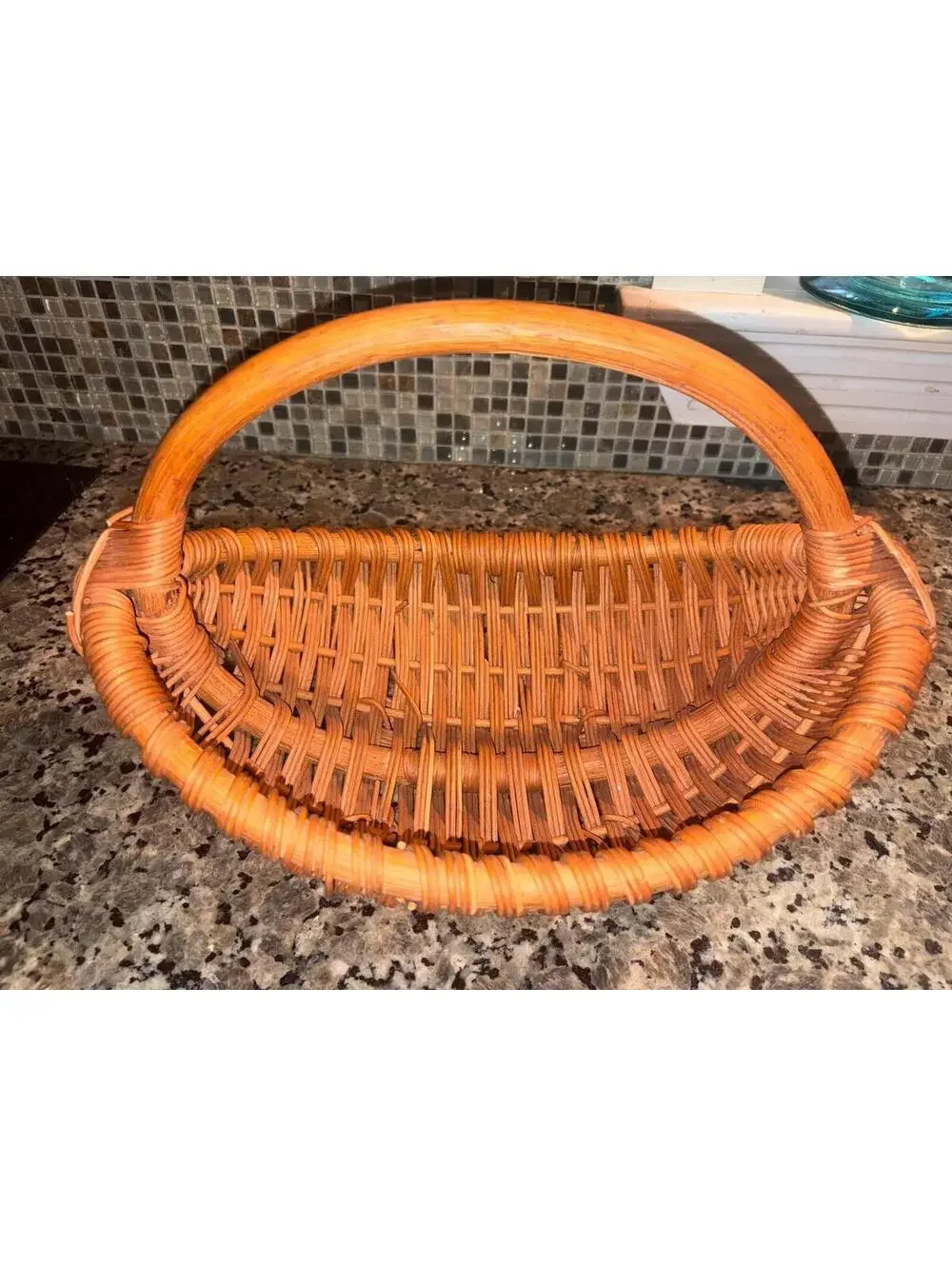 wicker basket with feet